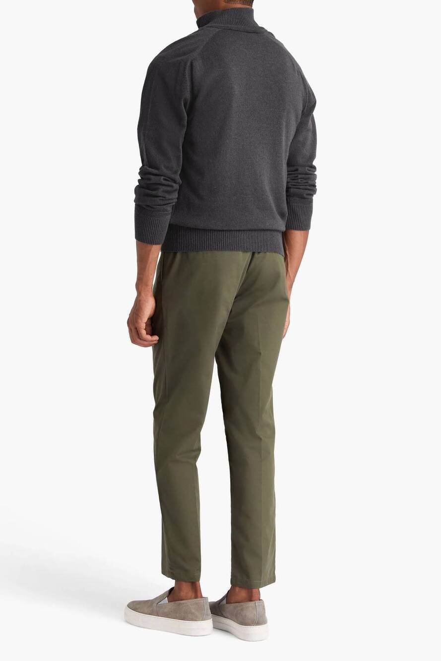 NEW ORLEBAR BROWN lennard cashmere half-zip sweater in night iris - Picture 2 of 3
